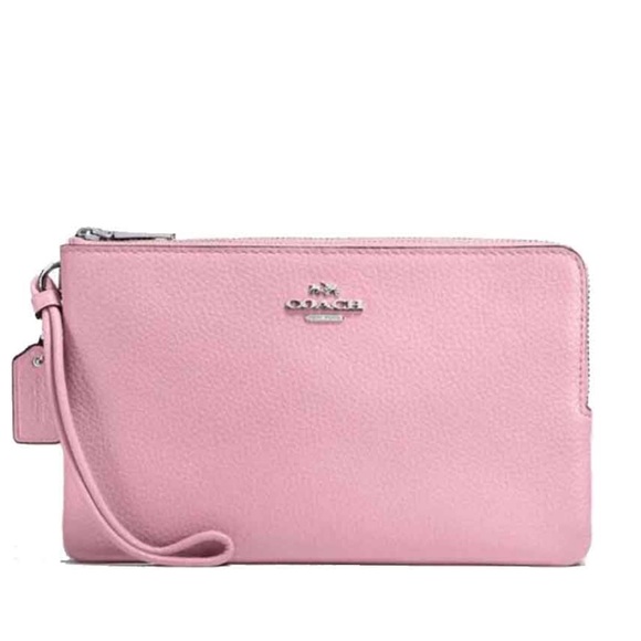 Coach Handbags - Large Coach Double Zip Wallet Wristlet Clutch